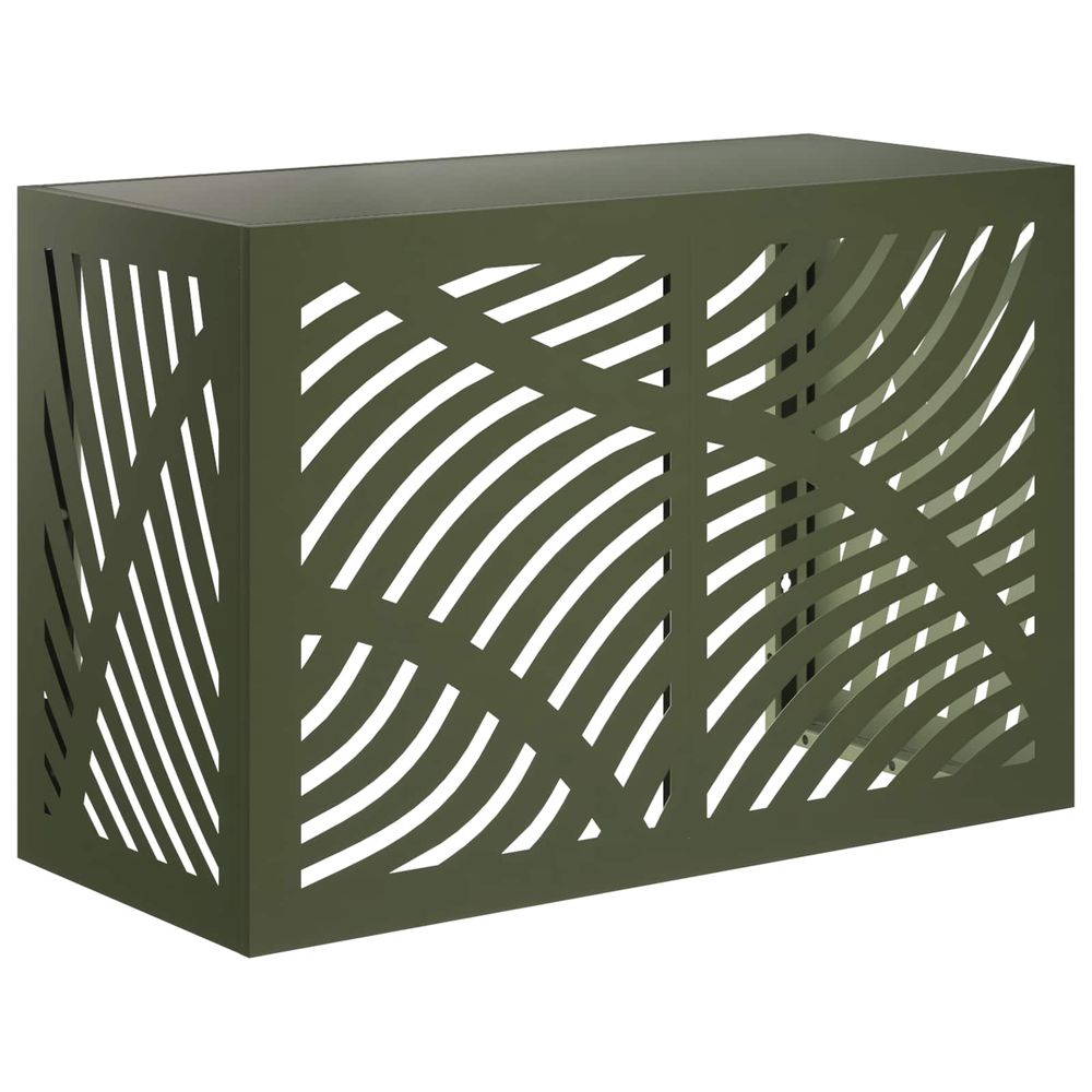 Housse de climatiseur vert olive 90 x 40 x 60 cm acier
