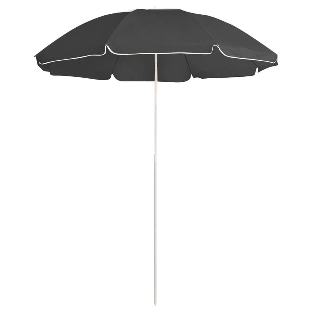 Parasol de jardin avec mât en acier anthracite 180 cm
