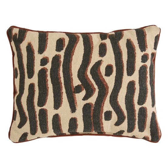 Coussin wonja noir 40x30cm