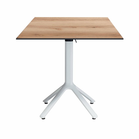 Restootab - table pliable nemo blanche pour extérieur chêne clair 70x70