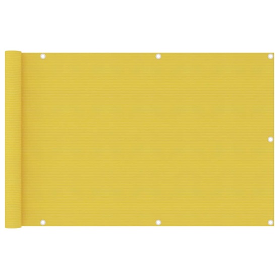 Écran de balcon jaune 90x400 cm pehd