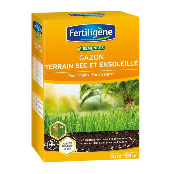 Fertiligene gazon terrain sec pour moins darrosages - 875 g