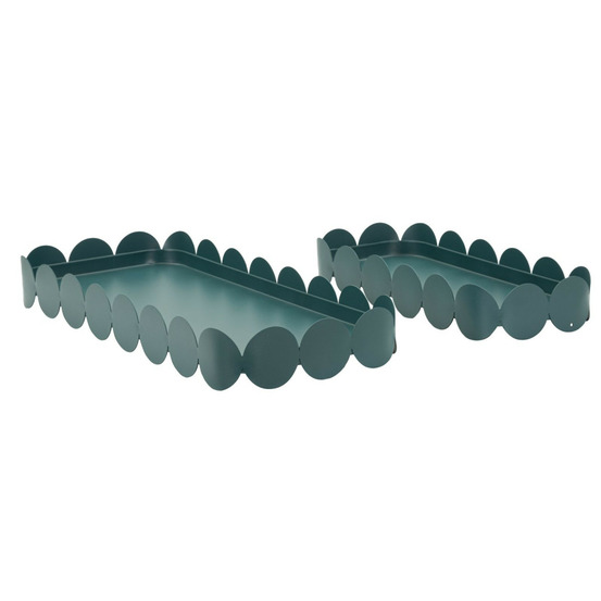 Lot de 2 plateaux déco