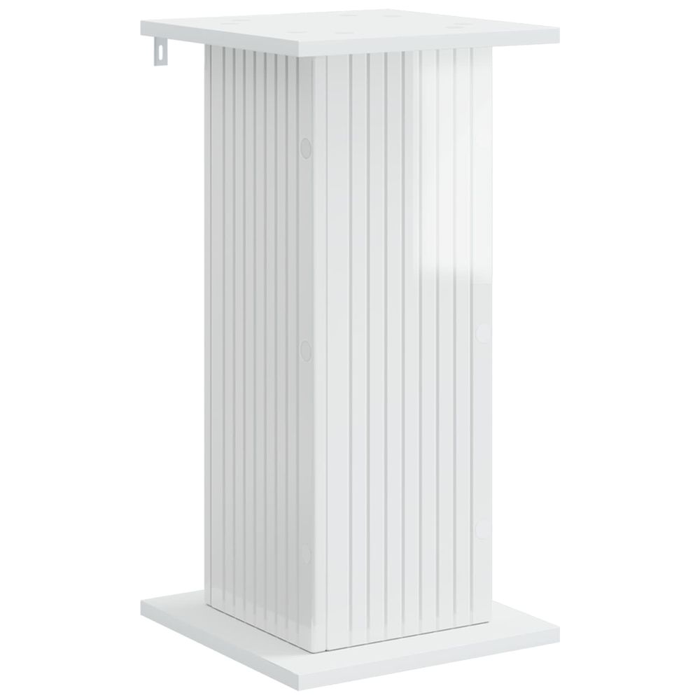 Support de plante blanc brillant 30,5 x 30 x 60,5 cm