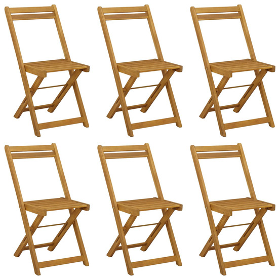 Chaises de jardin pliantes 6 pcs naturel 40 x 53 x 80 cm
