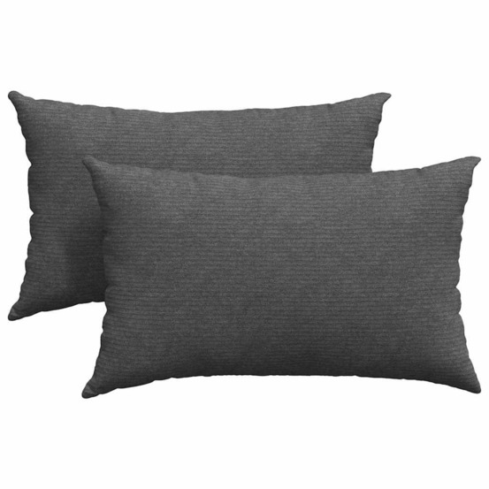 Coussins de canapé 2 pcs gris foncé 50 x 30 cm