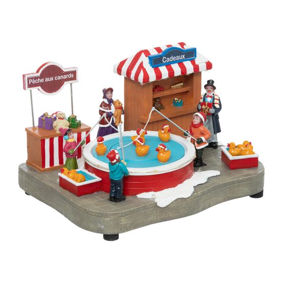 Village de noël lumineux et animé pêche aux canards & cadeaux