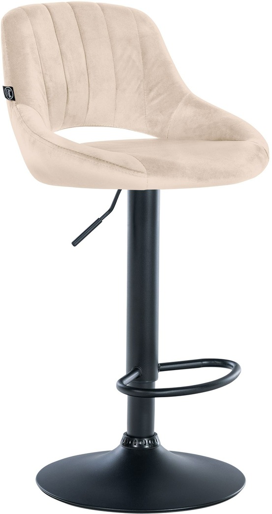 Tabouret de bar milet velours noir