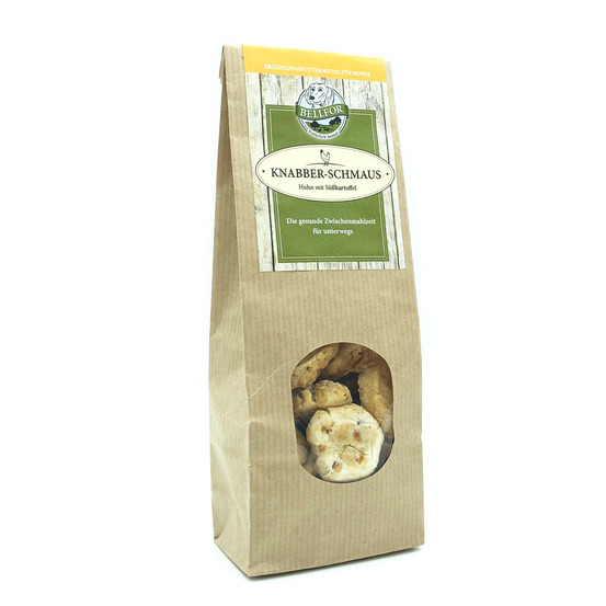 Biscuits pour chiens à la viande de poulet fraîche - knabber-schmaus - 100g
