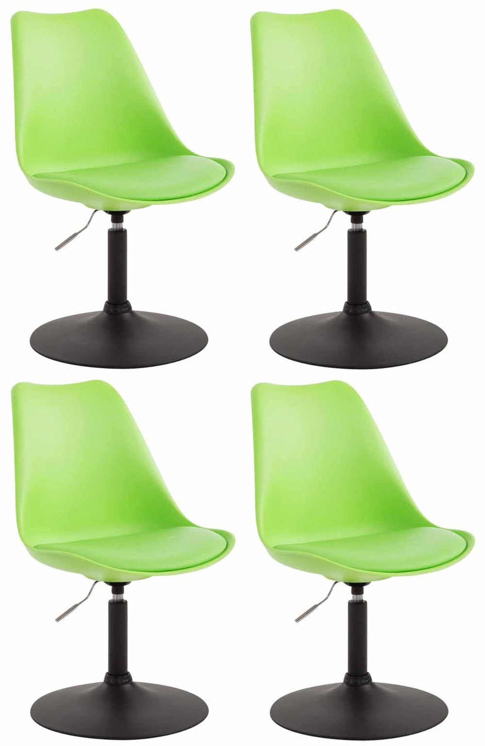 Lot de 4 chaises de salle à manger maverick b en plastique