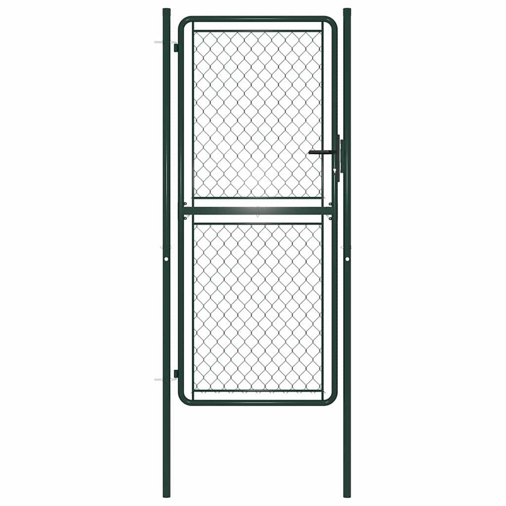 Portail de jardin en acier vert 100 x 175 cm