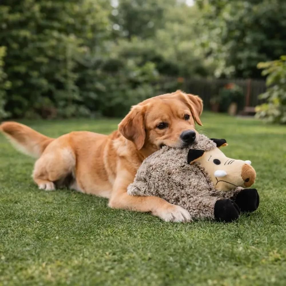Jeu peluche pour chien sanglier 25 cm