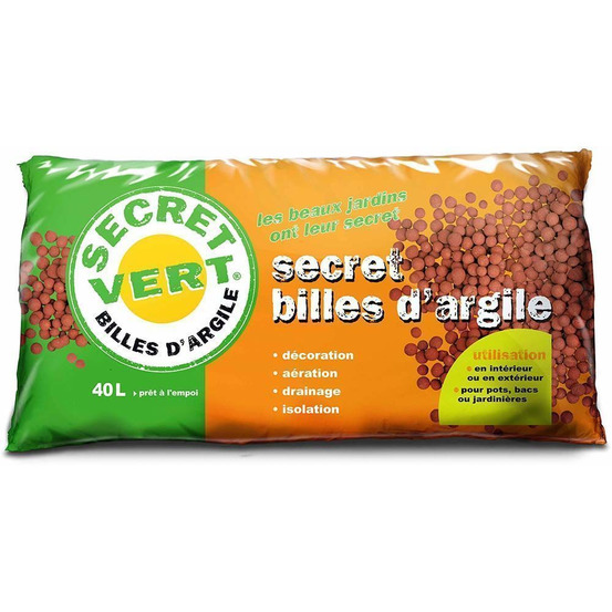 Billes d'argile intérieur extérieur - Lot de 3 sacs de 40 litres