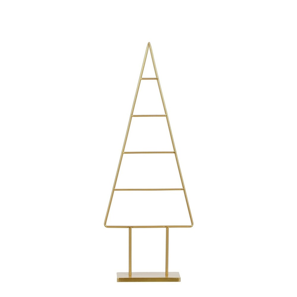 Mica decorations décoration de sapin de noël - l34 x l12 x h90 cm - fer - doré
