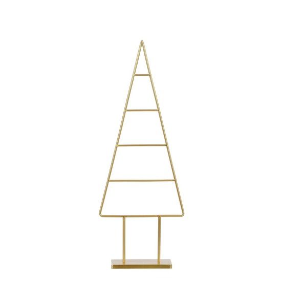 Mica decorations décoration de sapin de noël - l34 x l12 x h90 cm - fer - doré