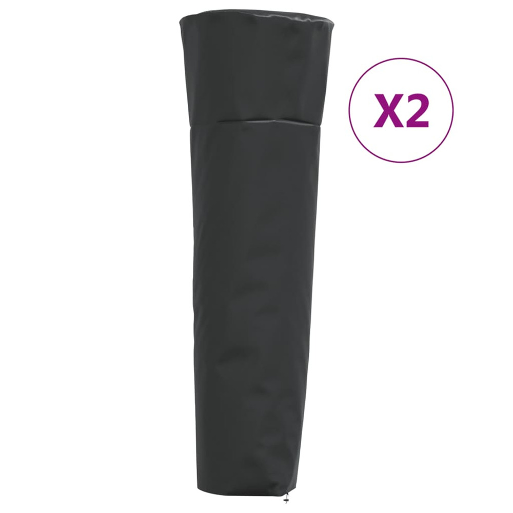 Housses de chauffage 2 pcs forme de pyramide tissu oxford 420d