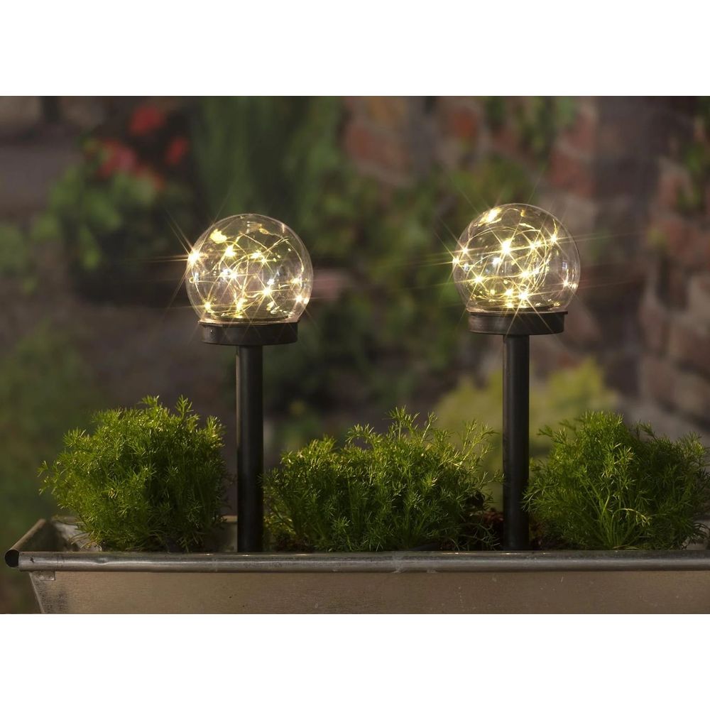Lot de boules solaires, 10 cm, lot de 2