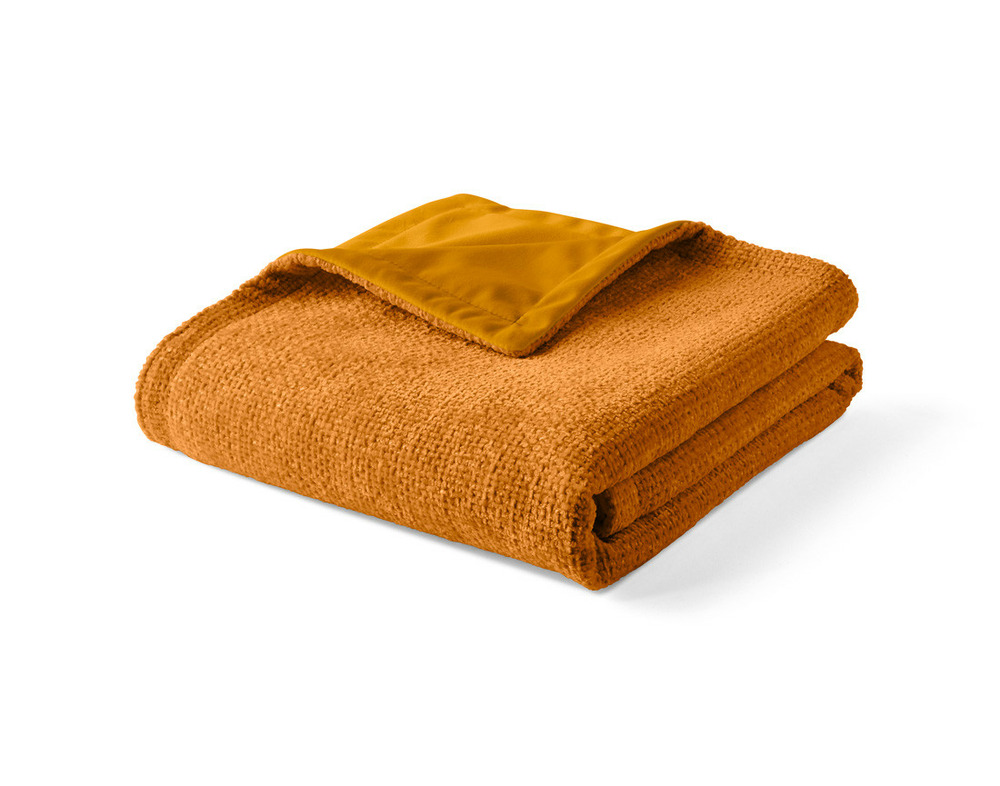 Paolo - plaid - 100x140 cm - en velours texturé et velours