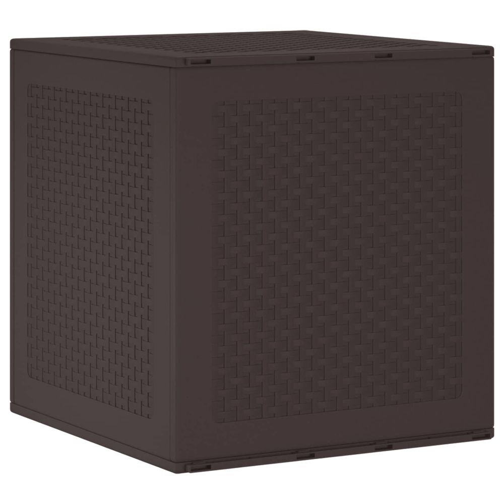Boîte de rangement marron 55 x 53 x 57 cm polypropylène