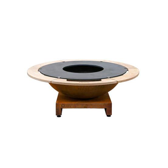 Brasero piatto basso + medium corten ø106 - quoco