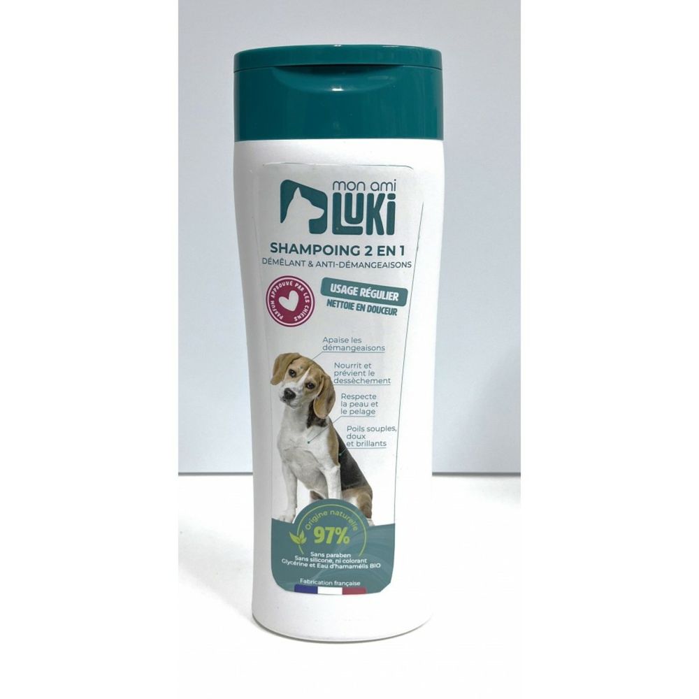 Mon ami luki - shampoing 2 en 1 chiens apaisant et anti-démangeaisons - chien - 300ml