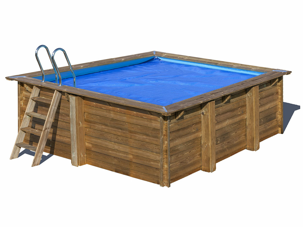 Bâche à bulles pour piscine bois carrée city 2,25 x 2,25 m