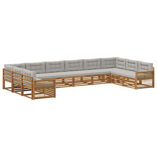 Ensembles de canapés 10 pc bois d'acacia massif