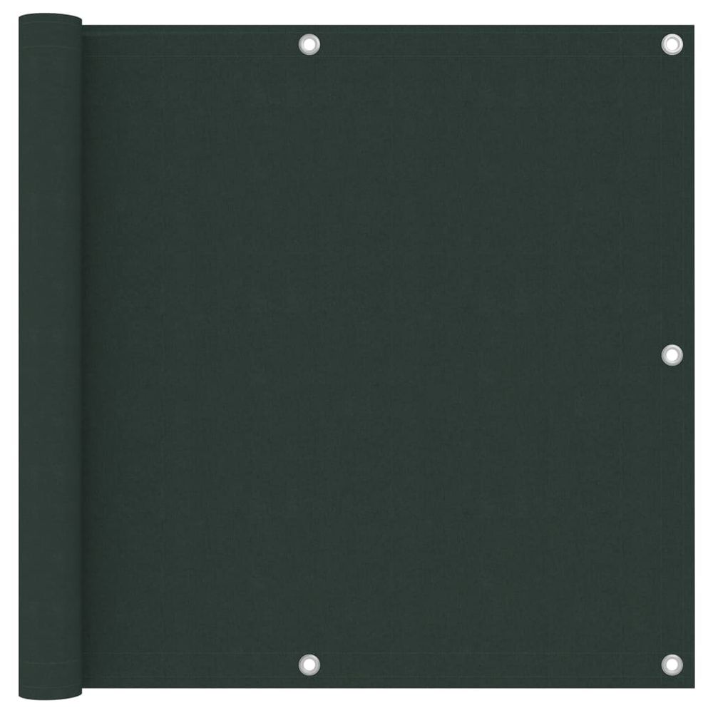 Écran de balcon vert foncé 90x600 cm tissu oxford