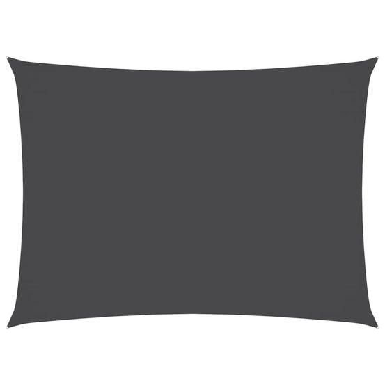 Voile de parasol tissu oxford rectangulaire 3x5 m anthracite