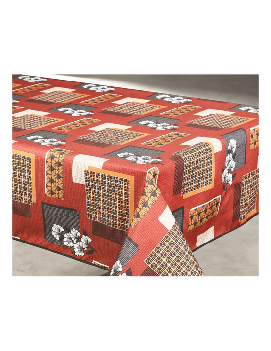 Nappe polyester 140x240cm aurore terracotta sur cintre - access deco