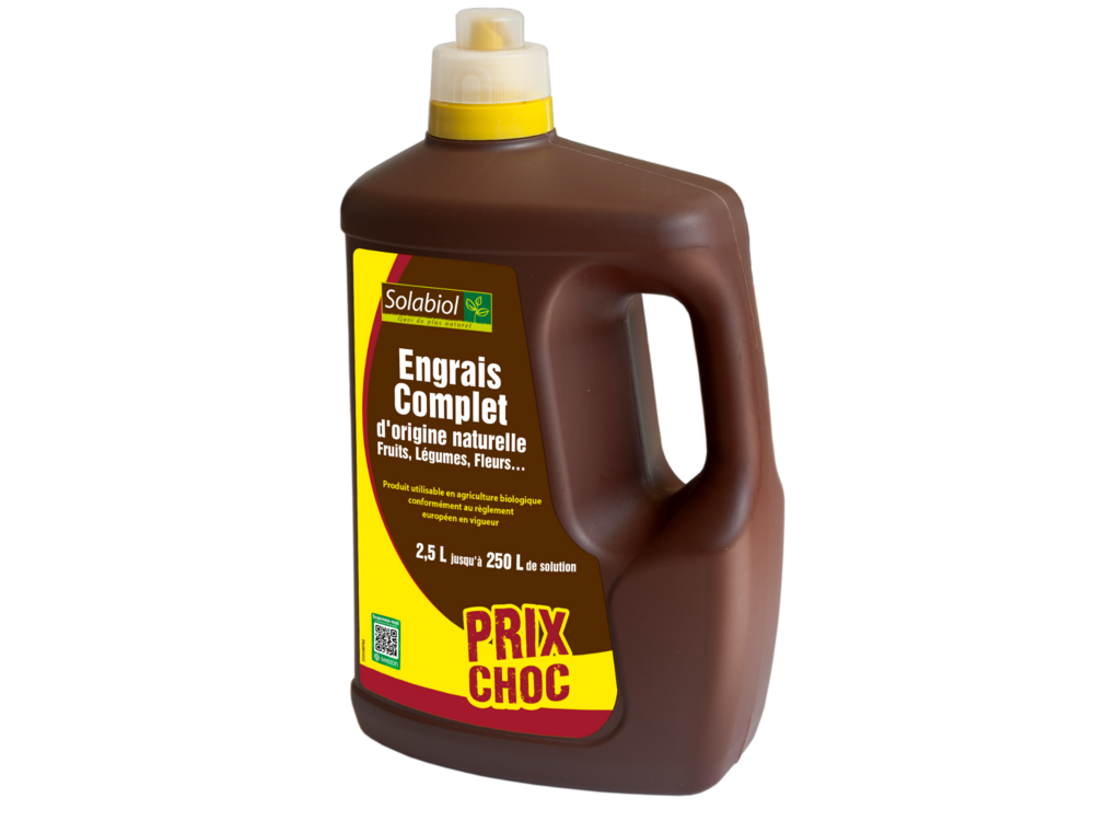 Solicomp25 - engrais complet liquide  - 2,5l - -engrais universel -facile à doser - utilisable en agriculture biologique