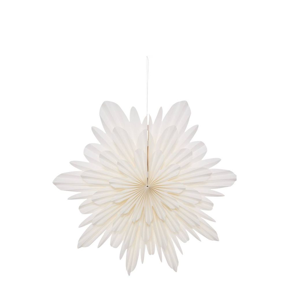 Fleur de noël en papier blanc à suspendre 50 cm