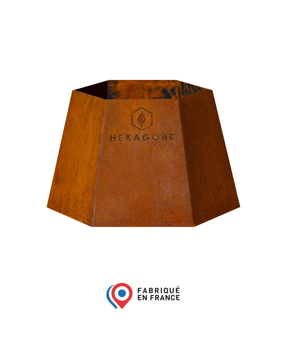 Pied bas grand banquet corten