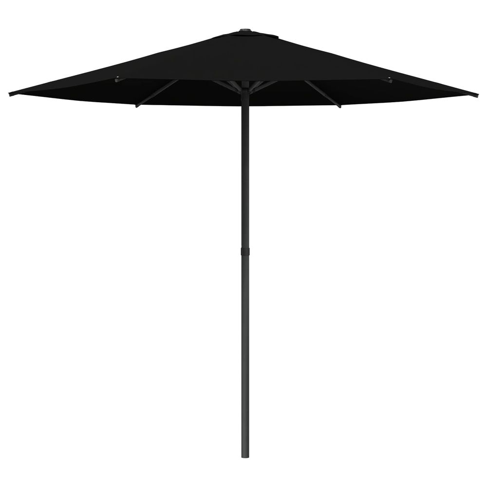 Parasol de jardin 230 x 230 cm polyester rectangulaire noir
