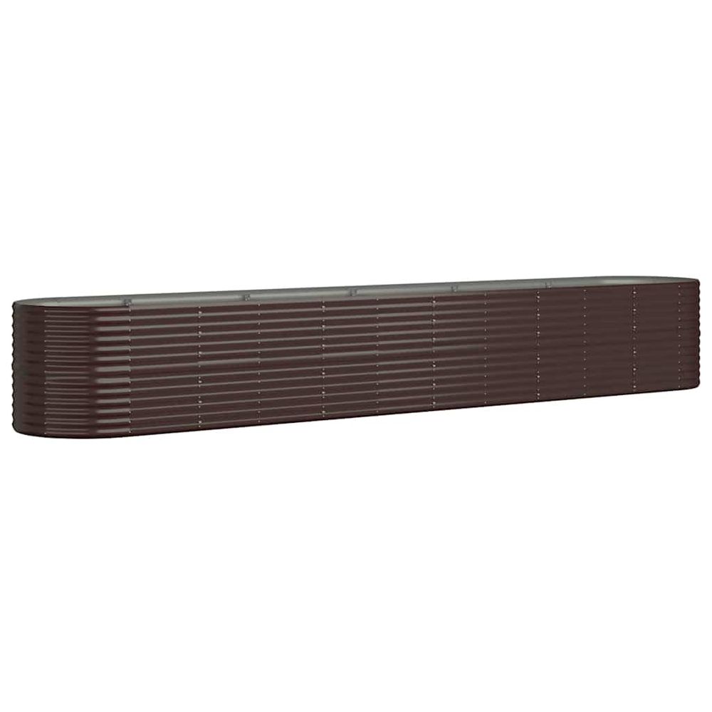 Lit surélevé de jardin acier galvanisé marron