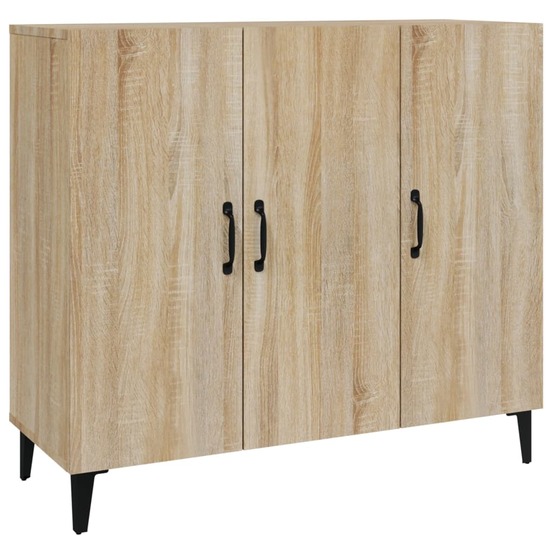 Buffet bahut commode armoire meuble de rangement organisateur cuisine salle de séjour salon sonoma 90 x 34 x 80 cm bois d'ing