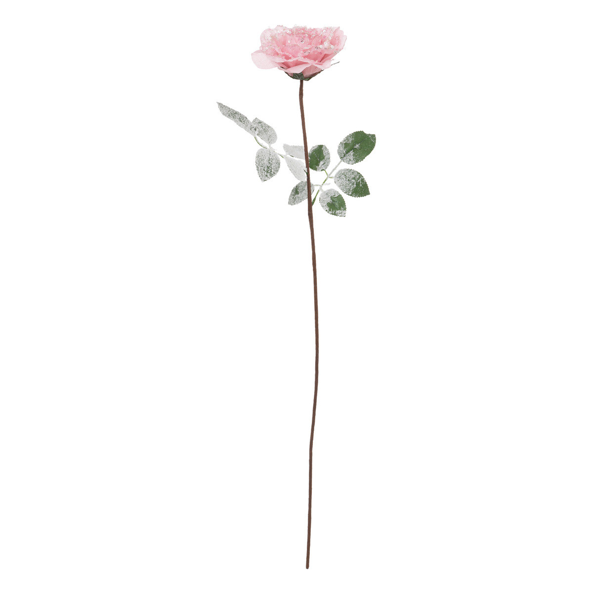 Branche décorative spéciale fêtes rose & paillettes h 75 cm