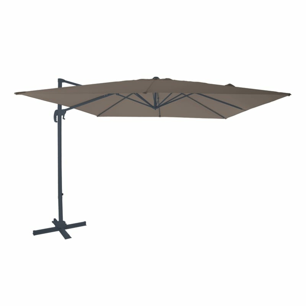 Parasol nima 300x300 taupe mât gris