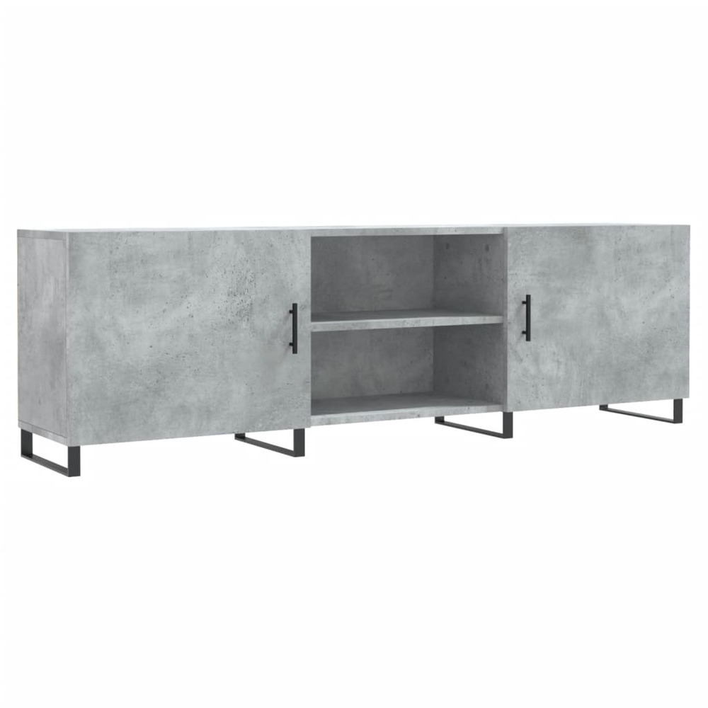 Meuble tv gris béton 150x30x50 cm bois d'ingénierie