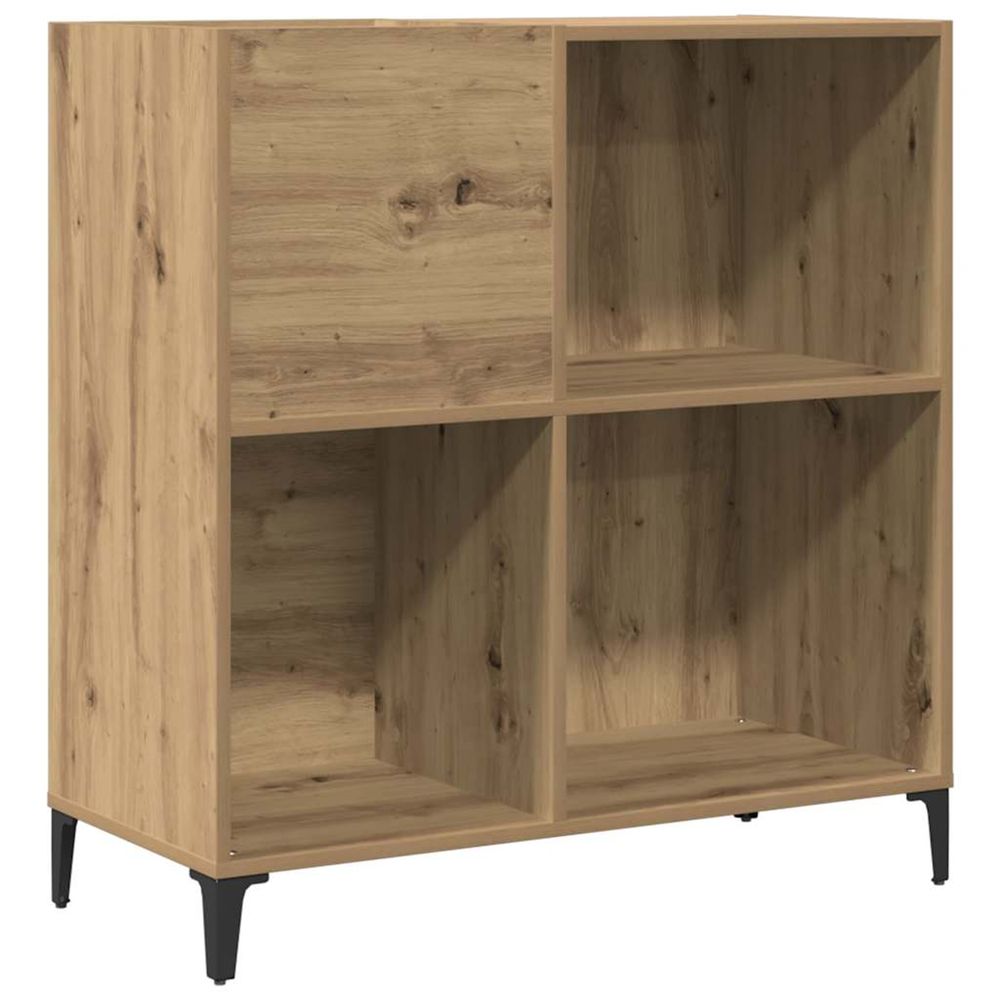 Armoire à disques chêne artisanal 84,5x38x89 cm bois ingénierie