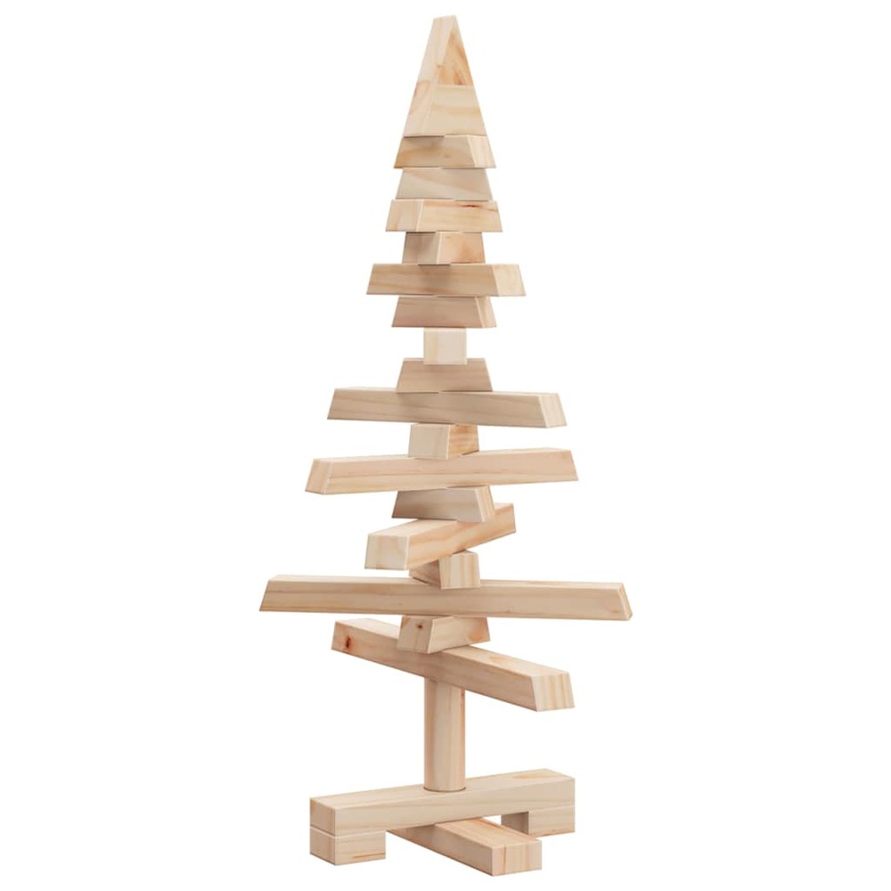 Arbre de noël en bois pour décoration 60 cm bois massif de pin