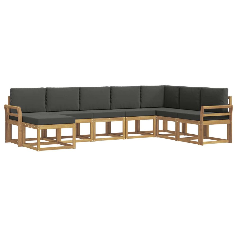 Ensemble de canapés d'extérieur 8 pc blanc et anthracite