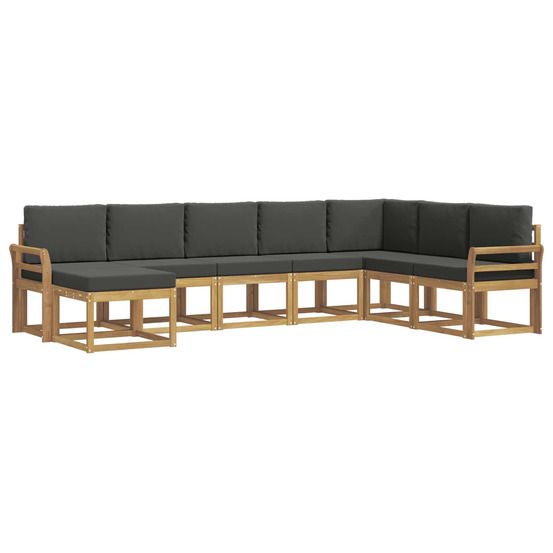 Ensemble de canapés d'extérieur 8 pc blanc et anthracite
