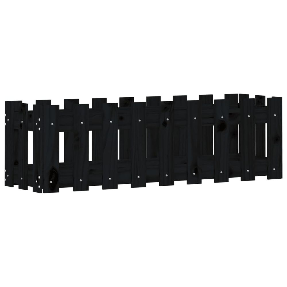 Lit surélevé de jardin design de clôture 100x30x30cm pin massif