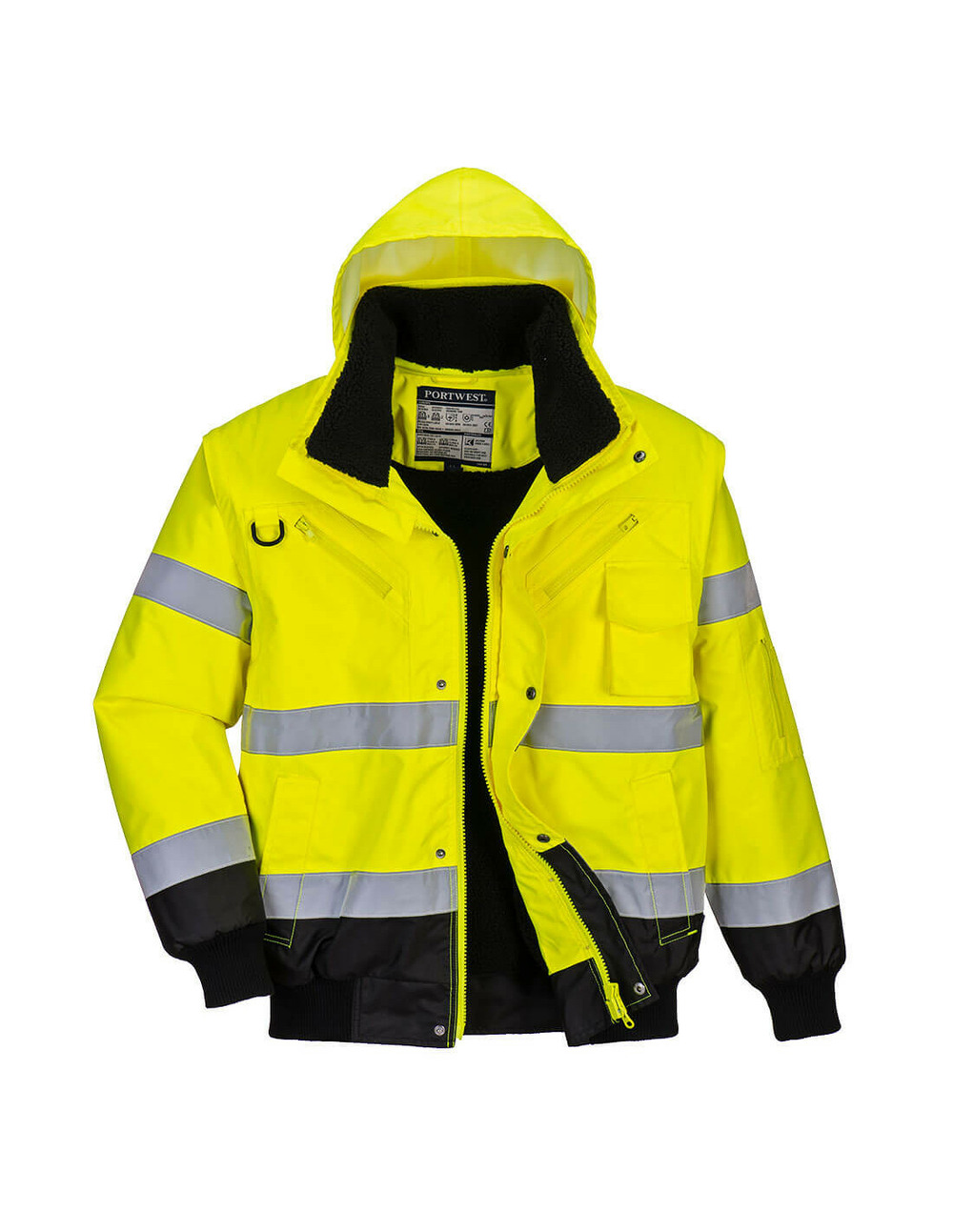 Blouson haute-visibilité bicolore couleur : jaune/noir taille xl - portwest