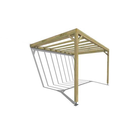 Pergola bois • 4m x 3m • adossée • sens profondeur • livraison comprise