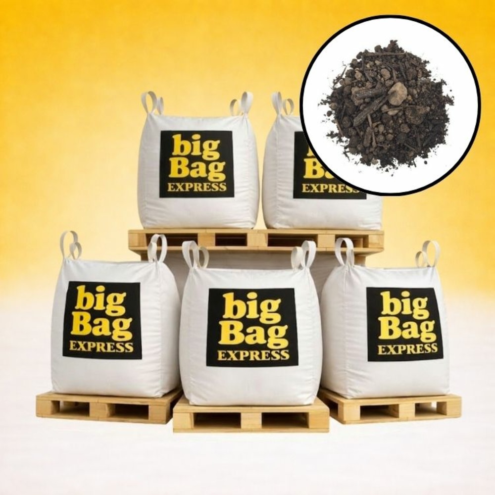 Pack 5 x big bag de 1m³ (+/- 6t) terre criblée amendée compostée à 25% - livraison premium