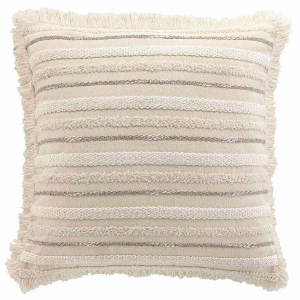 Coussin déco à franges 