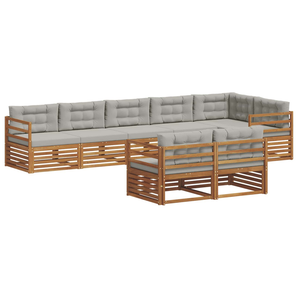 Ensemble de canapés d'extérieur 25 pcs gris naturel et clair