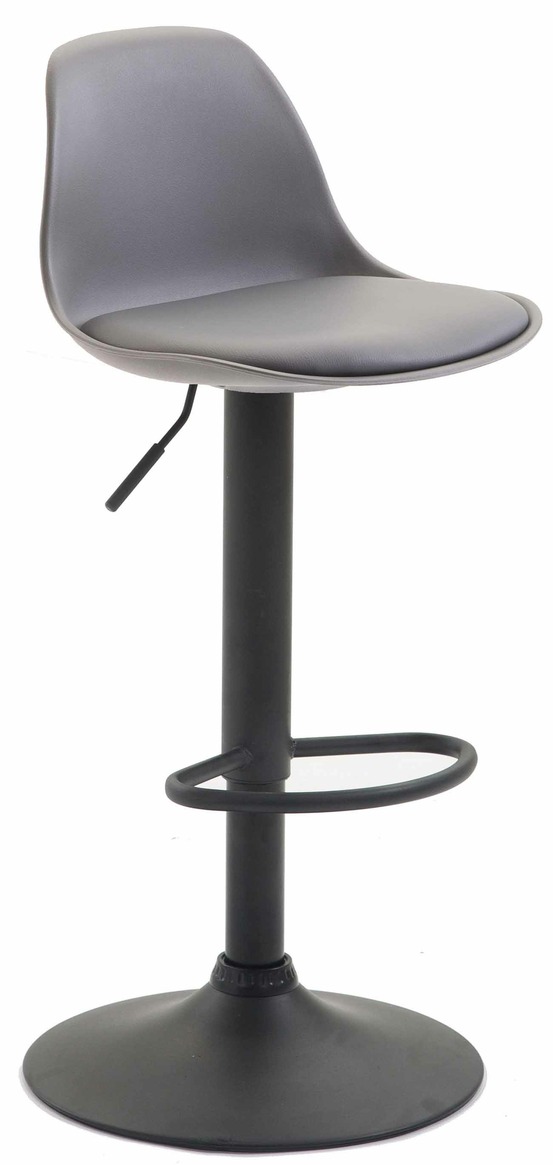 Tabouret de bar kiel simili cuir noir